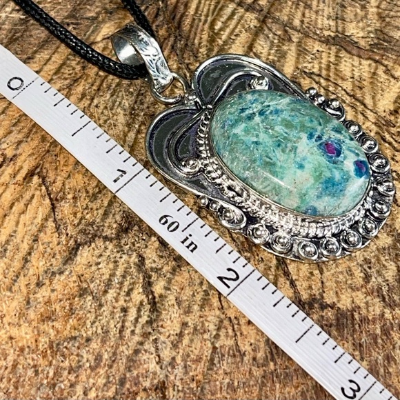 Self- Discovery Stone Ruby Fuchsite Pendant 2 1/4” - Picture 10 of 12